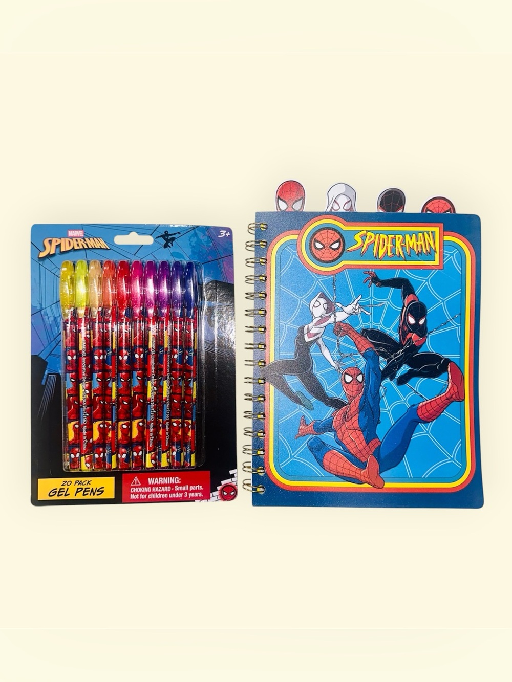 New Spider-Man 4-Tab Spiral Notebook & Pen Set